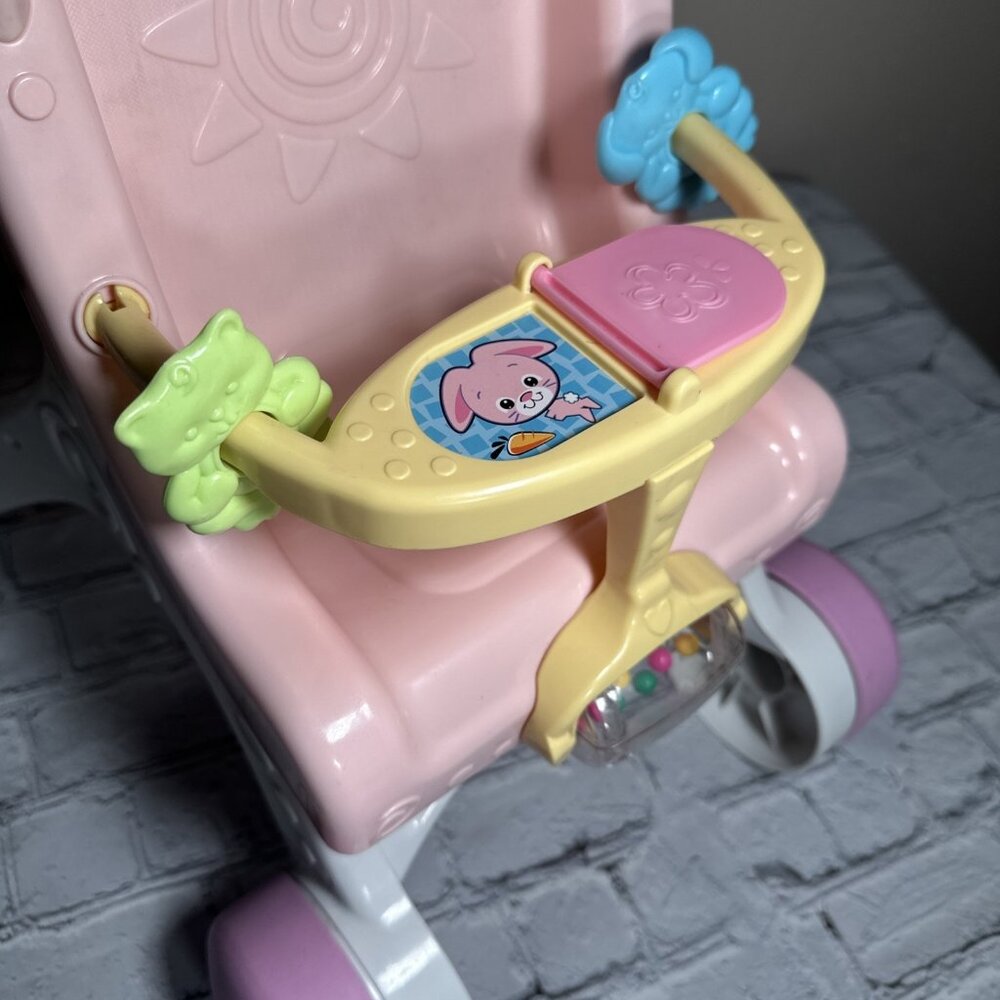 Fisher-Price Brilliant Basics Stroll Along Walker Toy Baby Doll Stroller TESTED - Picture 2 of 16
